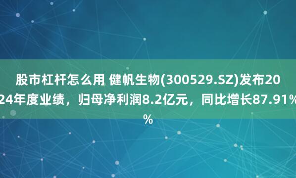 股市杠杆怎么用 健帆生物(300529.SZ)发布2024年度业绩，归母净利润8.2亿元，同比增长87.91%